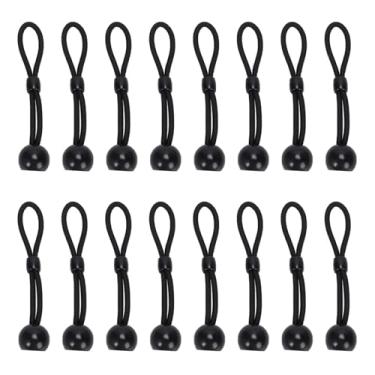 Imagem de 16 peças de amarração elástica de 10 cm, substituição para persianas de rolo externas e venezianas internas/externas, pretas