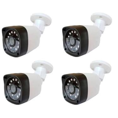 Imagem de kit 4 Câmera Bullet 4x1 Hd 720p Lente 2,8mm Infra 20 Metros - Dgs