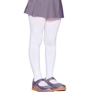 Imagem de Meia calça infantil fio 80 opaca lobinha 2526-01, G, Branco