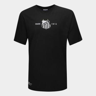 Imagem de Camiseta Santos Oversized Masculina, Preto, M