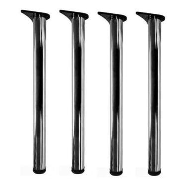 Imagem de Kit 4 Pes De Mesa 127 Fgvtn 60X730Mm Cromado