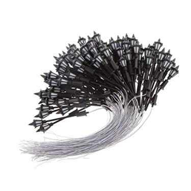 Imagem de JWQFBC Conjunto de 20 Miniaturas de Postes de Luz HO OO para Jardim com LED, 100 unidades 1:100