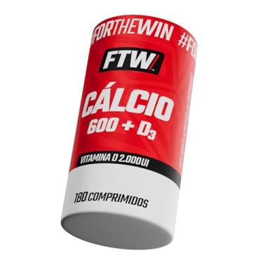 Imagem de FTW Cálcio 600 + Vitamina D3 em Cápsulas, Suplemento Alimentar para Complementação de Cálcio e Vitamina D, Sem Glúten – 180 Cápsulas
