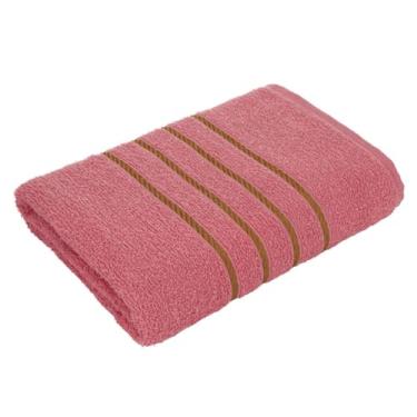 Imagem de Kit 7 Toalhas de Rosto 45x70cm Algodão Macias Felpudas Absorventes Uso Diário Banheiro Higiene Conforto (Rose,APENAS 1 TOALHA)