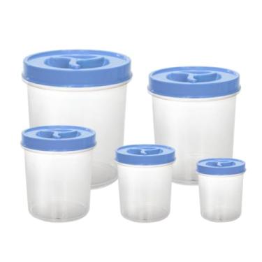 Imagem de Latas de supermercado sem BPA com tampas de rosca (Azul)