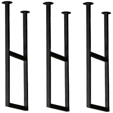 Imagem de Suporte de prateleira de montagem no teto, prateleira suspensa de metal de 30 cm x 80 cm com parafusos, suporte de tubo em forma de U (sem prancha), suporte de prateleira resistente, para cozinha (cor