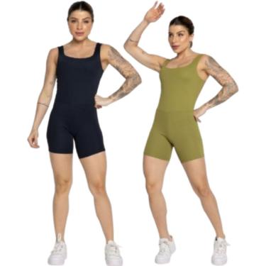 Imagem de KIT 2 Macaquinho Smart Serra e Mar Decote Em U Roupa Para Treino Academia Moda Fitness Musculação-Feminino