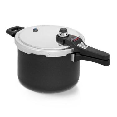 Imagem de Panela de pressão de alumínio com antiaderente 6L Eterna - Nigro (Cód.