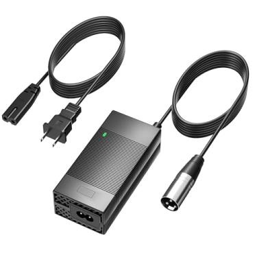 Imagem de Carregador de cadeira de rodas 24V 5A, carregador de bateria macho XLR de 3 pinos compatível com Lakematic, Pride Mobility, cadeira elétrica Jazzy, Drive Medical, Gold Technologies, Shoprider Cable