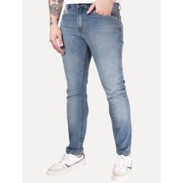 Imagem de Calça Tommy Jeans Masculina Slim Austin Azul Médio-Masculino