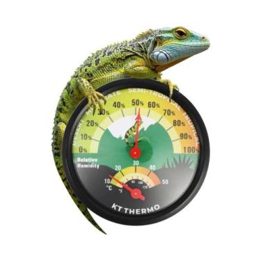 Imagem de Termômetro E Higrômetro Para Répteis E Lagartos Com Ventosa E Fita Ade