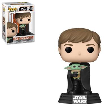 Imagem de Funko Pop Star Wars 482 Luke Skywalker w/ Grogu Baby Yoda