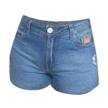 Imagem de Shorts Max Denim Curto Premium Feminino - Jeans claro