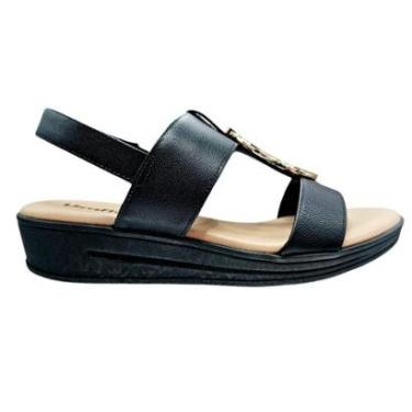 Imagem de Sandália Usaflex Plataforma Couro com Calce Fácil – Conforto-Feminino