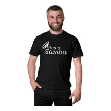 Imagem de Camiseta Viva O Samba Pagode Musico Instrumentista - BLACKCHIC, Preto,