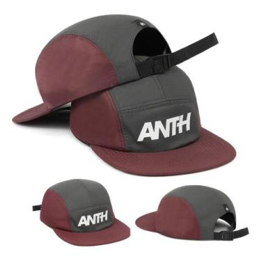 Imagem de Boné Five 5 Panel Anth Co Original - Bordeaux: Streetwear Aba Reta Aju