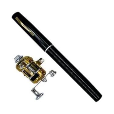Imagem de Mini Conjunto Portátil De Vara De Pesca Telescópica De Bolso E Carreti