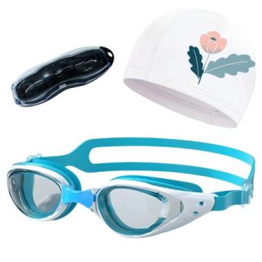Imagem de Kit Óculos Touca e Estojo para Natação Adulto Proteção UV - Hero Band,