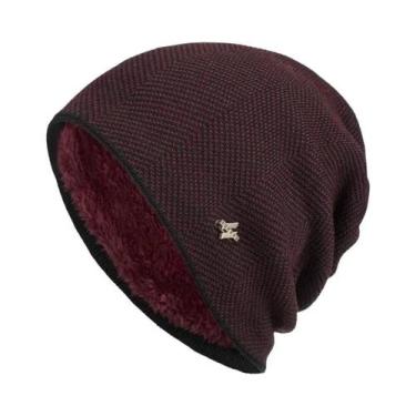 Imagem de Gorro De Inverno Unissex Quente E Grosso De Tricô Para Homens E Mulher
