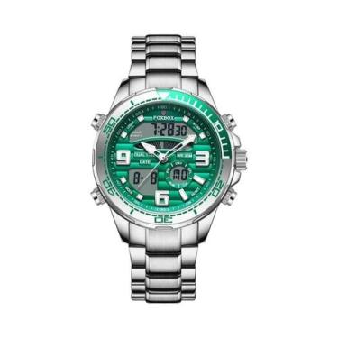 Imagem de Relógio Militar De Luxo Masculino LIGE FOXBOX LED Com Mostrador Grande