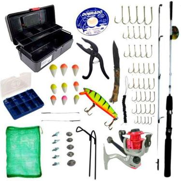 Imagem de Kit Iniciante Pescaria 1 Vara 1 Molinete Com Linha
