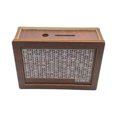 Imagem de Cofrinho De Madeira Reutilizável 1000/3000/5000/10000 Euro, Caixa De D