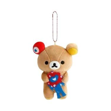 Imagem de Chaveiro De Pelúcia Rilakkuma Com Saco De Dormir, Berloque Urso Korila