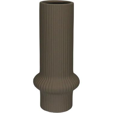 Imagem de VASO DECORATIVO ENFEITE CASA REDONDO HOME&CO CERÂMICA 30x11x11cm CINZA