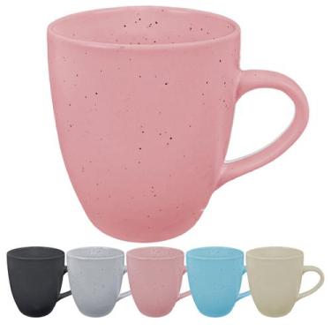 Imagem de Caneca Colorida Ceramica Lisa Xícara Café 310ml Mimo Style, Rosa