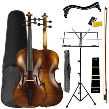 Imagem de Violino Orquezz Iniciante 4/4 + Estante + Espaleira + Breu