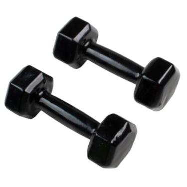 Imagem de Par de Halter Dumbell Sextavado Revestido Ultrafit 7 Kg Preto, Preto, 