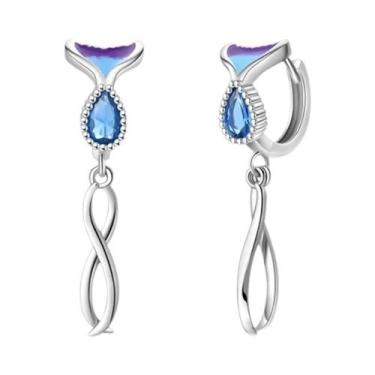 Imagem de Brincos De Estrela Do Mar Coloridos Em Prata Esterlina 925, Joias Fina