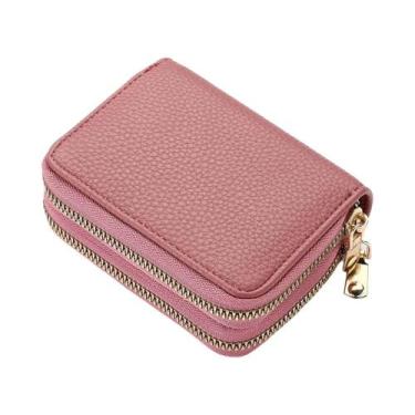 Imagem de Carteira Feminina De Grande Capacidade Com Padrão Lichia, Zíper, Múlti