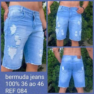 Imagem de Bermuda jeans denin premium masculina  - AW Moda Fashion, 44, Ref:084