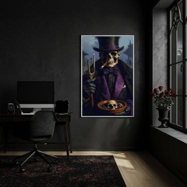 Imagem de Quadro Decorativo Exu João Caveira - 70x50cm
