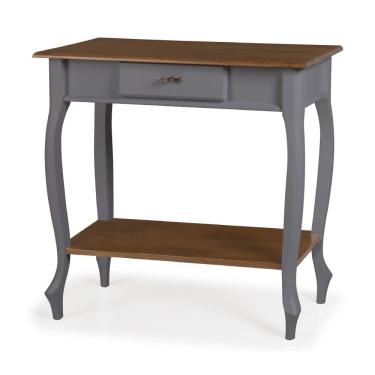 Imagem de Aparador para Sala Pés Luis XV com Gaveta e Prateleira 1010P Linz Móveis - Cinza/Imbuia 