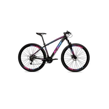 Imagem de  Bicicleta Aro 29 Ksw Xlt 27v Freio Hidráulico K7 Garfo com Trava - Preto\Pink\Azul