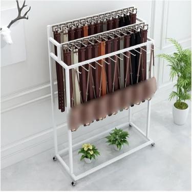 Imagem de Suporte De Exibição De Cintos, Suportes De Gravata, Cabides De Calças, Prateleiras Comerciais De Lojas De Varejo Boutique, Cobertor De Toalha, Cachecol, Cachecol, Cabi, White, 100x40x150CM