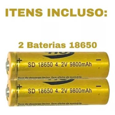 Imagem de Kit 2 Bateria 18650 9800mAh 4.2V Li-ion Recarregável Para Rádios Lante