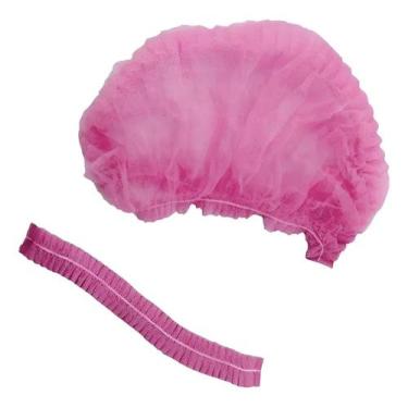 Imagem de Touca sanfonada c/elastico rosa 100un medix