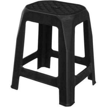 Imagem de Banqueta Adulto Preta Santana - PLASTICOS SANTANA