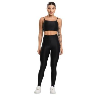Imagem de Conjunto Fitness Top e Calça Esmeralda Vekyo Roupa Para Academia Trein