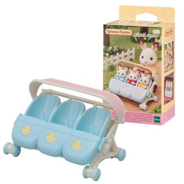 Imagem de Sylvanian Families Carrinho De Brinquedo Para Trigêmeos Original Com A
