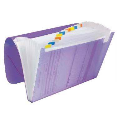 Imagem de Pasta Sanfonada A4 OEM 12 Divisórias ACP com Etiqueta Formato 1 Unidade Roxo