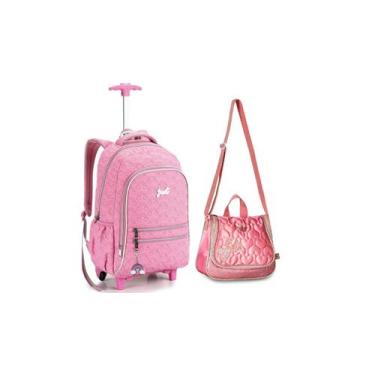 Imagem de Kit Escolar Meninas RS Mochila de Rodas e Costas + Lancheira