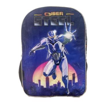 Imagem de Mochila De Costas Infantil Criança Unissex Escolar Cyber Steel-Unissex