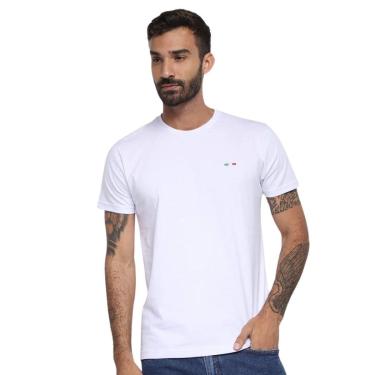 Imagem de Camiseta Masculina Básica FMF com Bordado no Estilo Algodão Premium Itália-Masculino