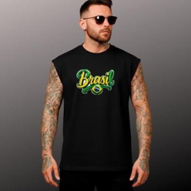 Imagem de Regata Masculina Oversized Brasil Algodão Caimento Largo e Moderno-Masculino