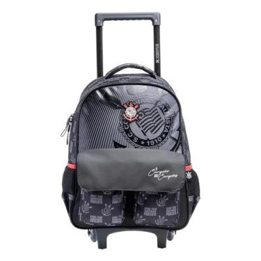 Imagem de Mochila Corinthians Escolar De Rodinha Xeryus Cor Preto