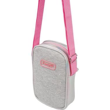 Imagem de Bolsa Infantil Pampili Cinza Mescla com Rosa 600.1081, Cinza